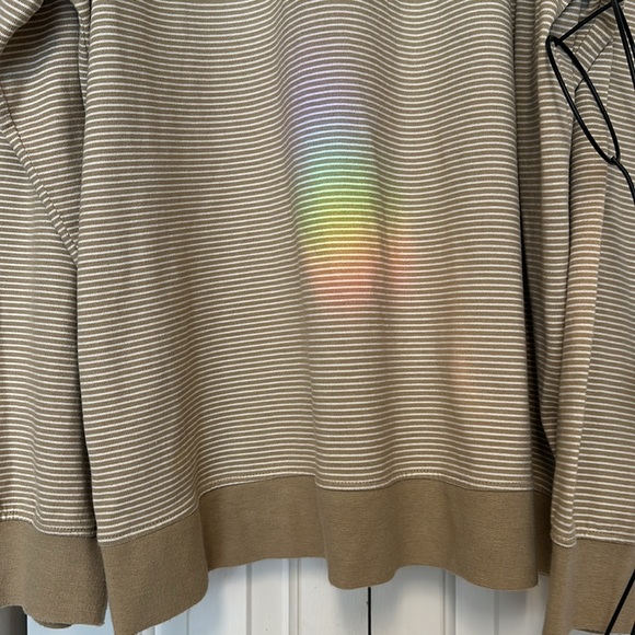 IZOD Sweat Shirt Mens Striped XXL /TTG TOP zip front - Picture 12 of 12